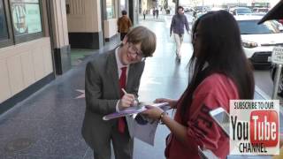 Aidan Miner Greets Fans Outside Pantages Theatre In Hollywood