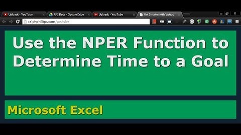 Use the NPER Function in Excel to Determine Time to a Goal