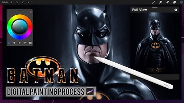 BATMAN Returns | Digital Painting Process Procreate Timelapse | DC Comics