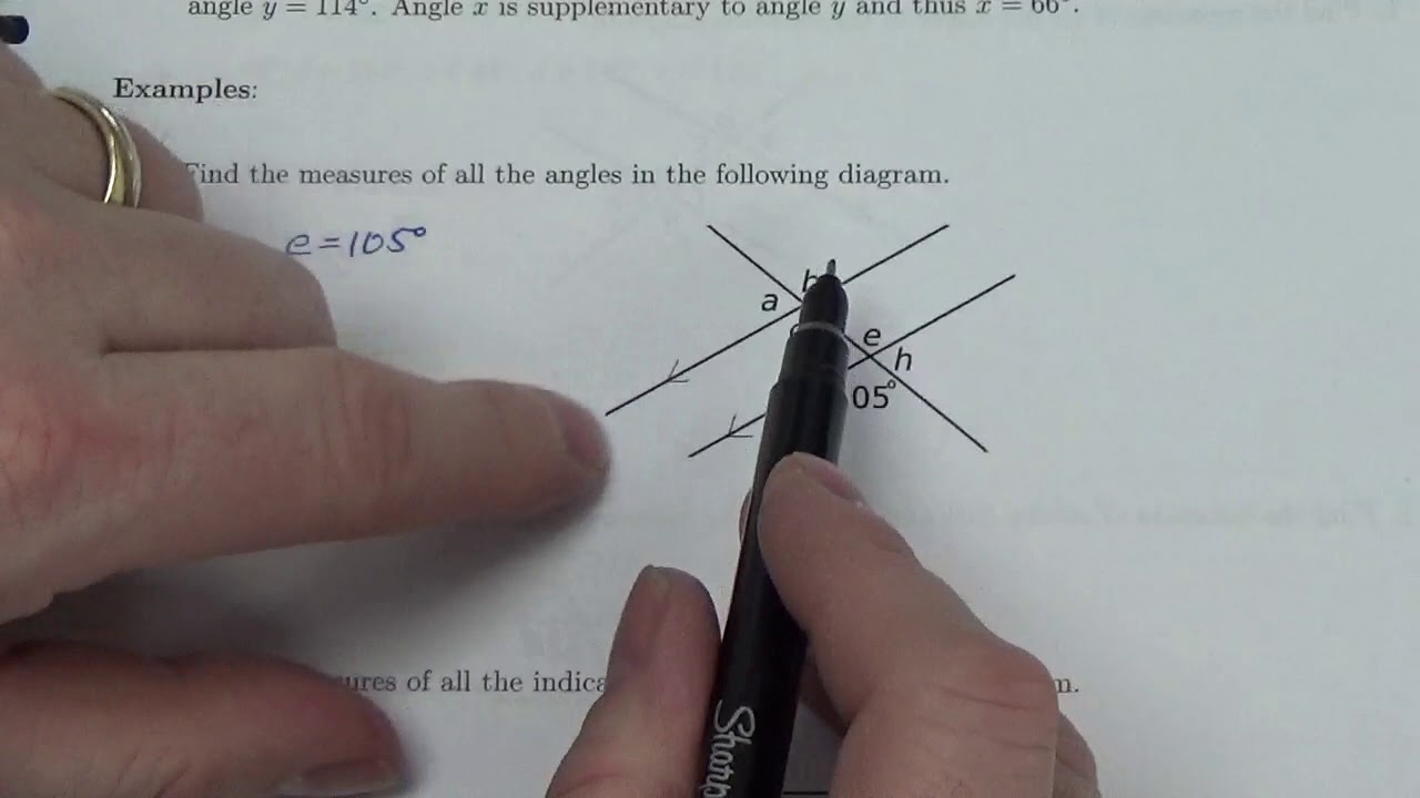 Math 30 3 Parallels and Transversals Lesson YouTube