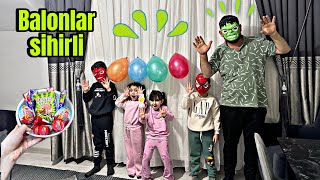 BALONLAR SİHİRLİ! DAMLA SAKIN PATLATMA!! HULK GELDİ DAMLA’YA BAKIN NE YAPTI!??