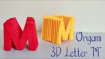 3D Letter Origami "M" || 3D Paper Alphabet || Easy Paper Craft