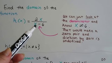 Algebra II  3.3c, Find the Domain of a Function