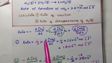 Rate, Rate of disappearance and Rate of Formation problem||Chemical kinetics