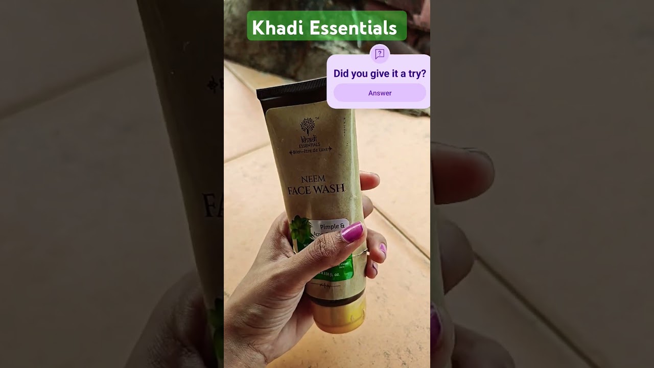 Khadi Essentials Neem face wash Review 
