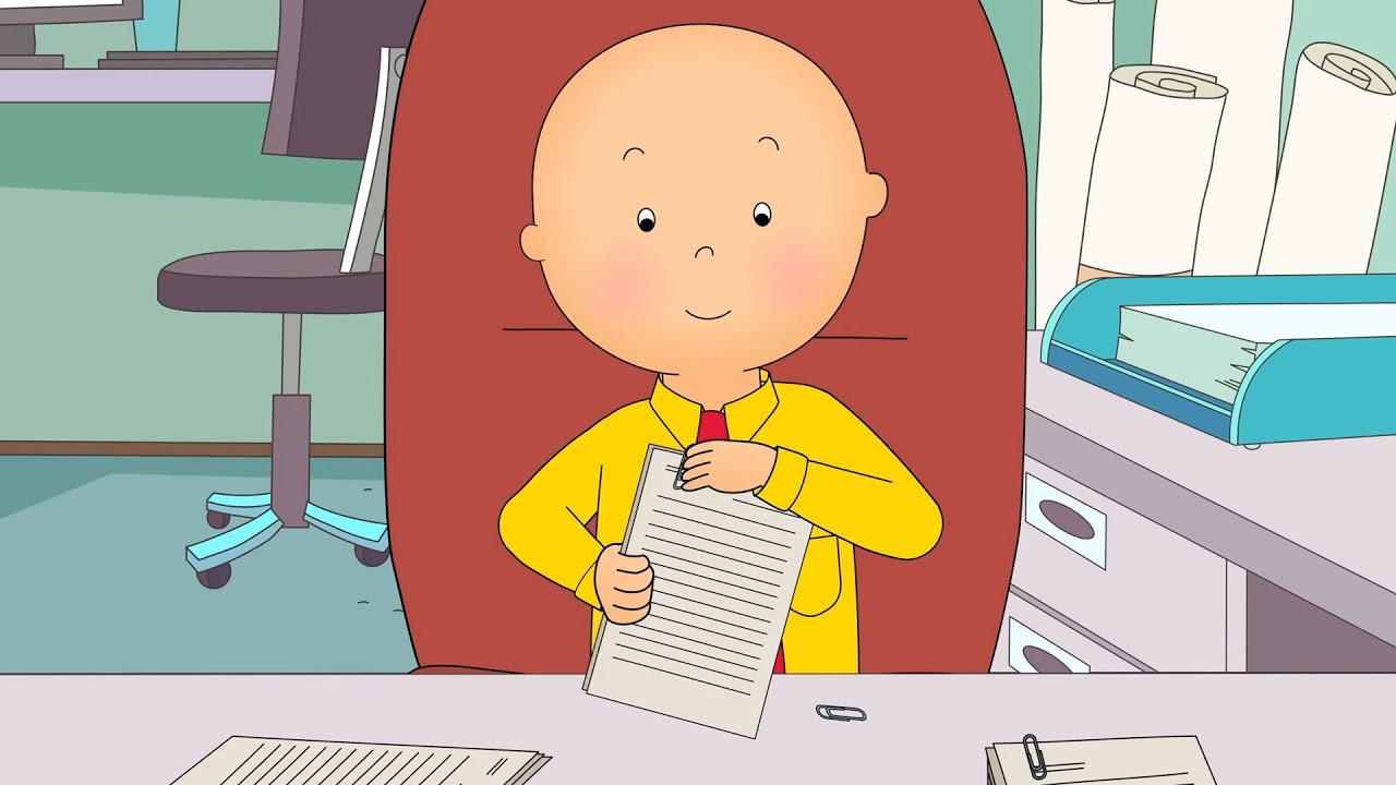 Caillou goes to work | Caillou - WildBrain | Learning for Children