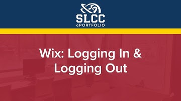 Wix:  Logging In & Logging Out