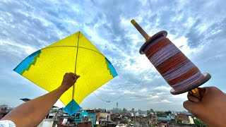 Kite Fighting With 8400 Manjha | Kite cutting Tricks | Kite 