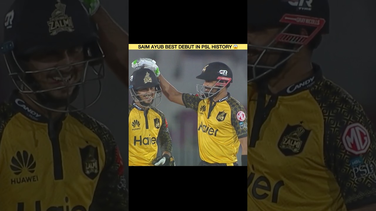 Saim Ayub Best Batting Debut in Psl History 😱😱 #cricket #viralvideos #shortsfeed #cricketlover