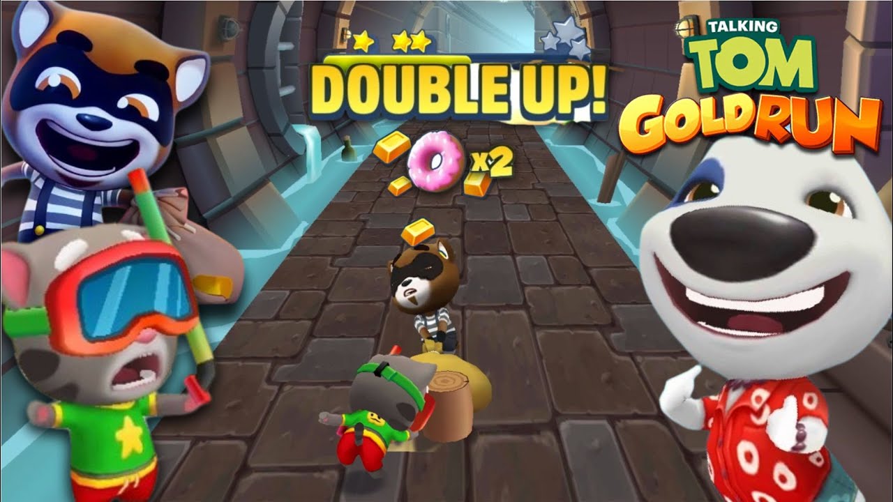 Talking Tom Gold Run - Running Funny🤣 and Fail Moments - Splashy Tom and Hawaiian Hank - Gameplay