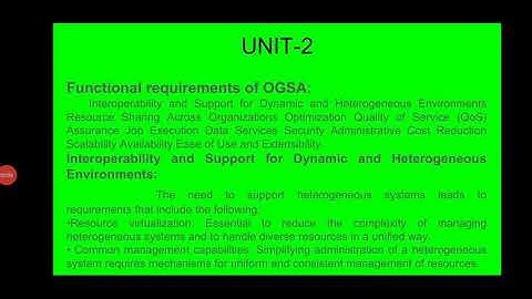 Functional requirements of OGSA