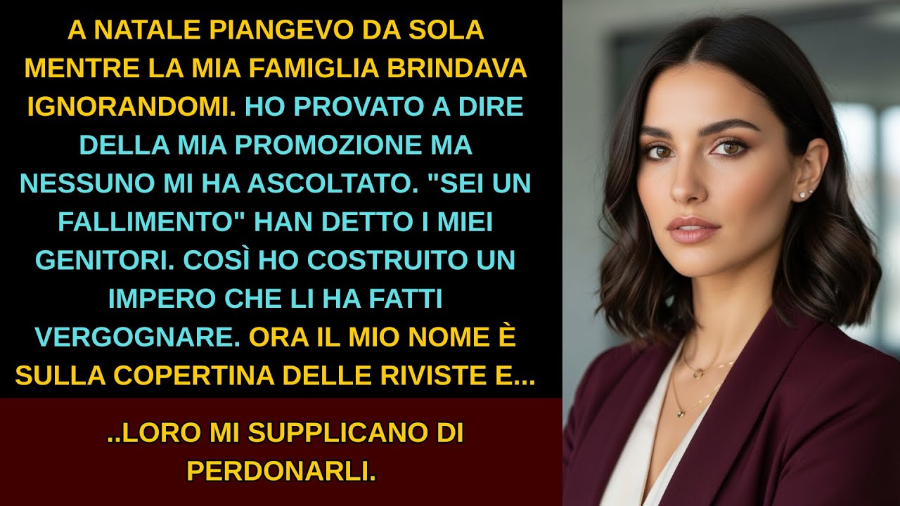 A Natale la mia famiglia ha brindato mentre io piangevo da sola, ignorata da tutti.