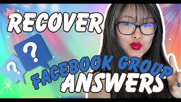 Recover Facebook Group Answers to Entry Questions #TechTips #FacebookGroups