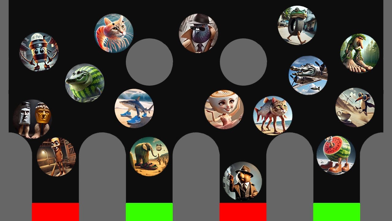 ALL 25 Italian Brainrot Marble Race in Algodoo