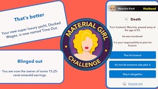 HOW TO COMPLETE THE MATERIAL GIRL CHALLENGE | buy a yacht | marry 5 sugar daddies | Bitlife