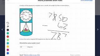 Khan Academy 3rd grade word problems with mass