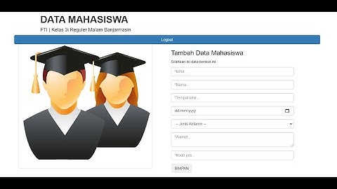 Aplikasi Input Data Mahasiswa - Part3(membuat page mahasiswa)
