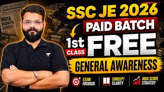 Ssc Je 2026 🔥1st Class Free On Youtube | General Awareness Full Start 🚀 By Amit Vijay Sir