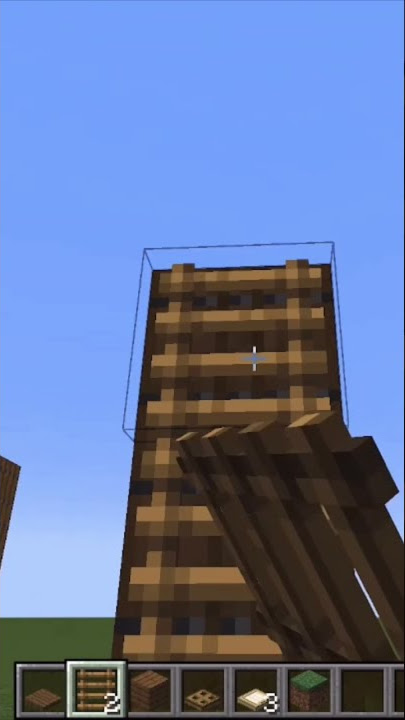 [Minecraft] How to make trapdoor ladder fast tutorial *sound on ASMR (2022) (FAST)