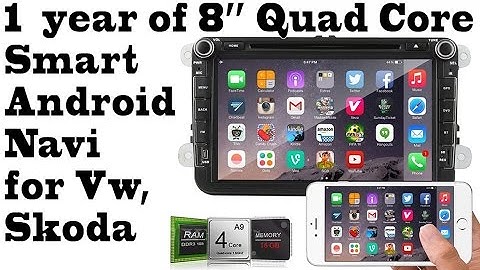 1 year of 8’’ Quad Core Android Smart Navigation, DVR, BT, gps, 3g, integrated WIFI for Vw, Skoda