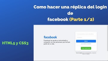 Réplica del login de facebook con html5 y css3. (Parte 1/2) 💻