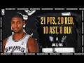 Timmy D Has Monster 21 PTS, 20 REB, 10 AST & 8 BLK Night To Win | #NBATogetherLive Classic Game