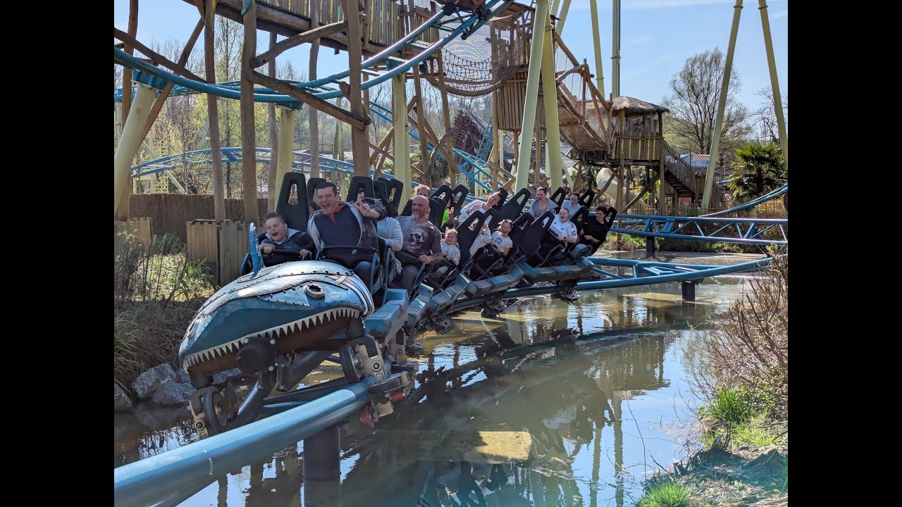 [Walibi Belgium] Walktrough Dock World zone 05/04/2025 (Mecalodon, Turbine,...)