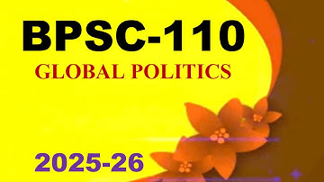 IGNOU BPSC-110 Solved Assignment English medium 2025-26 For July 2025 and January 2026 Session