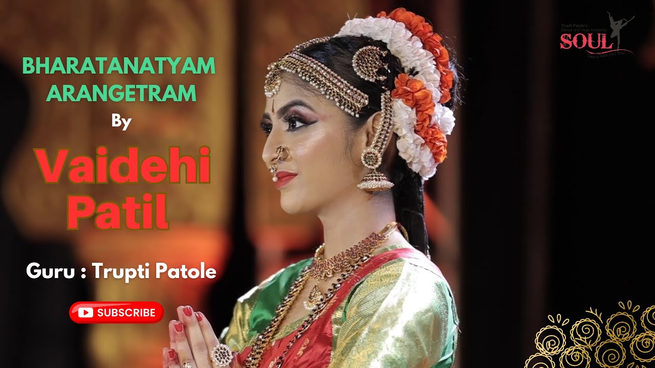 "Divine Grace: Miss Vaidehi Patil's Bharatnatyam Arangetram with Guru's Blessings"