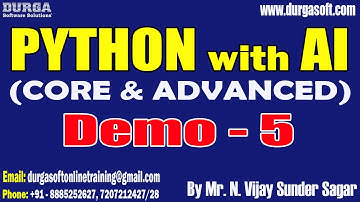PYTHON with AI tutorials || Demo - 5 || by Mr. N. Vijay Sunder Sagar On 03-09-2025 @8AM (IST)