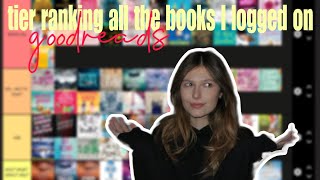 tier ranking all the books I logged on goodreads I 85+ books I