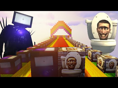 TV MAN vs Skibidi Toilet ის იღბლიანი ბლოკი მაინკრაფტში! - Minecraft