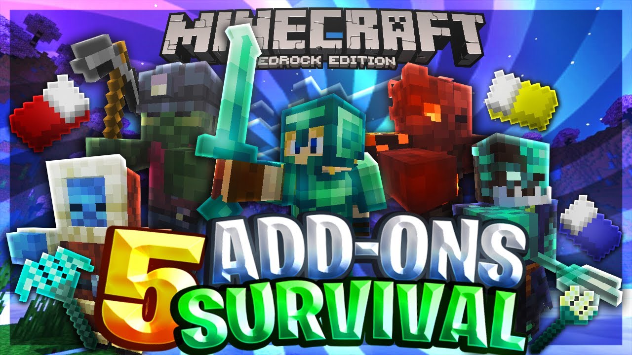 Top 5 Addons survival para minecraft bedrock 1.21+ - YouTube
