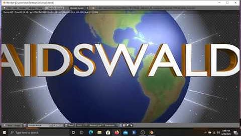 How To Make Your Own Universal 1997 Logo with blender