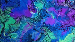 277 Fluid Art Multiple Flip Cups & Swipes with Shimmery Cells #acrylic #fluidart #flipcuppour