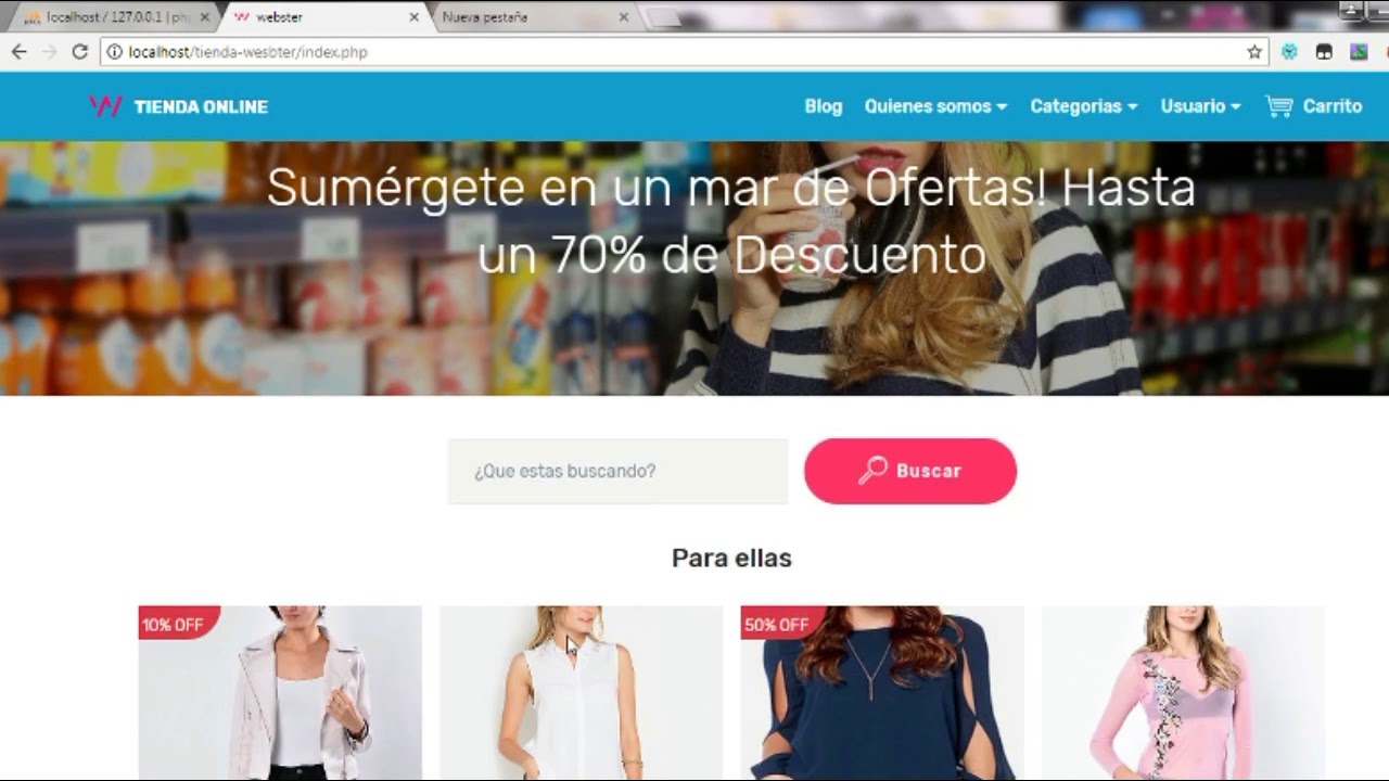 Tienda online PHP y MYSQL | codigo fuente - YouTube