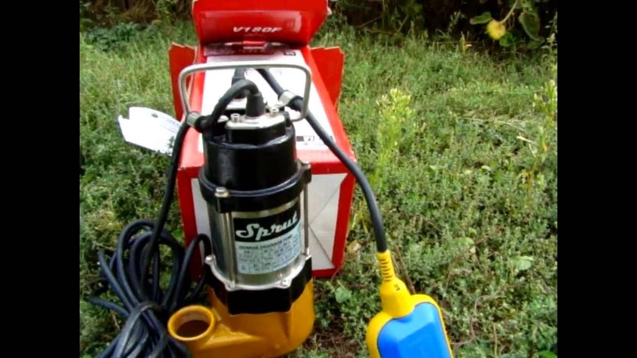 Как разобрать насос спрут Дренажно фекальный насос Sprut V180F - YouTube