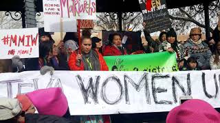 2018 Santa Fe New Mexico Women's March - Tewa Women United Take The Mic