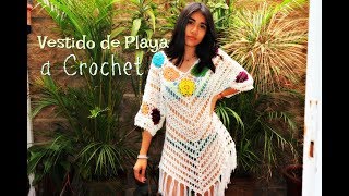 Como tejer Vestido de Playa Brisa -a crochet- (Vestido 1a PARTE - YouTube