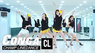[챔프라인댄스] Conga Line Dance || 콩가 라인댄스 || Beginner Level Gloria Estefan
