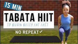 15 MIN TABATA Workout | TABATA Cardio HIIT Workout | Lose weight fast (No Equipment)