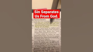 Thumbnail of Sin Separates Us From God. Isaiah 49:2 #israel #israelites