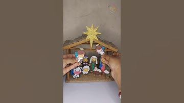 ( PART 3 ) How to Make Christmas Crib With Cardboard | #nativityscene