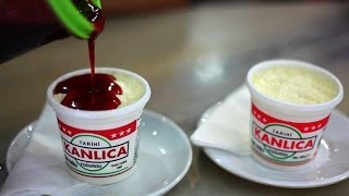 Kanlıca Yoğurdu Ballı, Reçelli Ev Yapımı Yoğurt .. Yogurt Tubs With Special Toppings