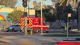 LAFD Rescue 3 Transporting Code 3 from Scene