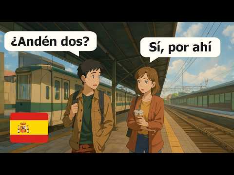 20 Minutes of Spanish Conversation for Beginners | 10 Train Dialogues (A1-A2)