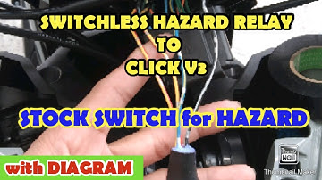 Switchless Hazard to Click V2/V3 Stock switch for Hazard #hondaclick125i #click125v3
