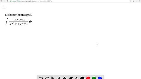 Evaluate the integral. ∫sinx cosx/sin^4 x + cos^4 x dx