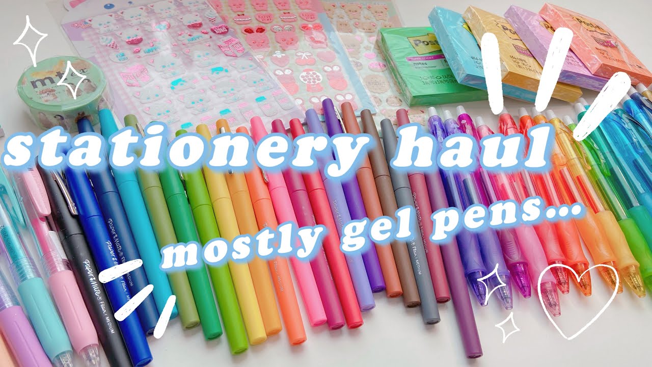 stationery haul but it’s mostly pens 🖊 stationeryhaul gelpens YouTube