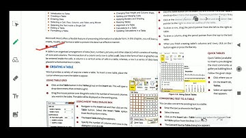 Computer Class6 Chapter3 (Word Processor- Tabular Presentation) Part1